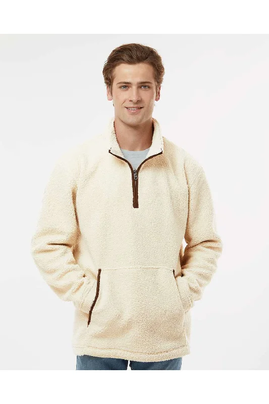 Boxercraft Mens Everest Fleece 1/4 Sweatshirt w/ Pouch Pocket - Natural - Closeout