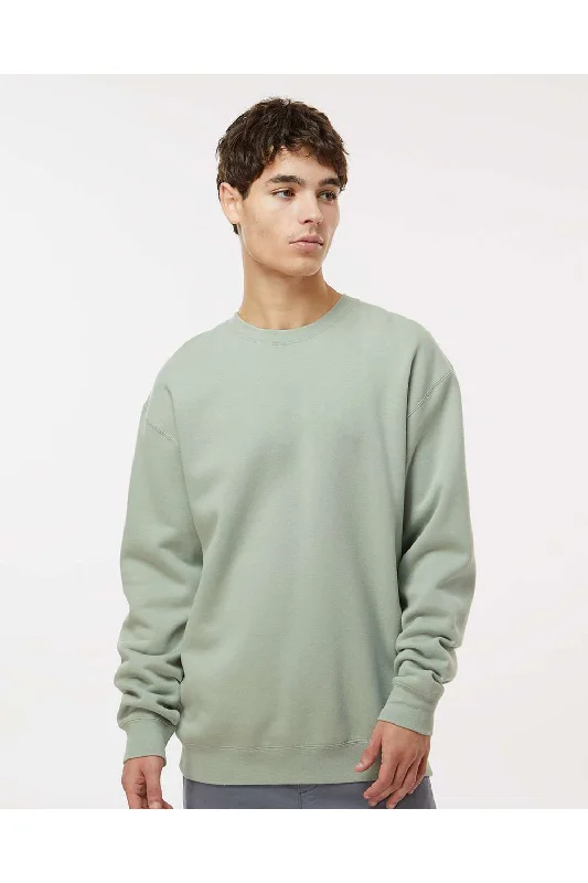 Independent Trading Co. Mens Crewneck Sweatshirt - Dusty Sage Green