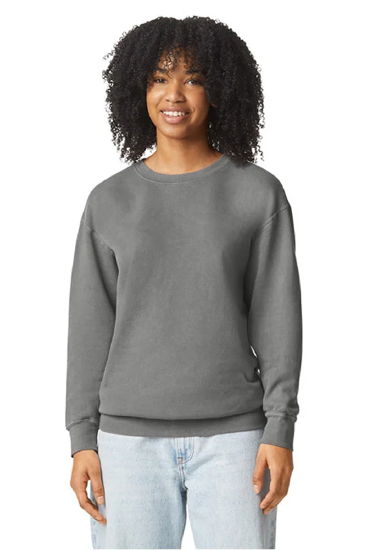 Comfort Colors Mens Garment Dyed Fleece Crewneck Sweatshirt - Pepper Grey