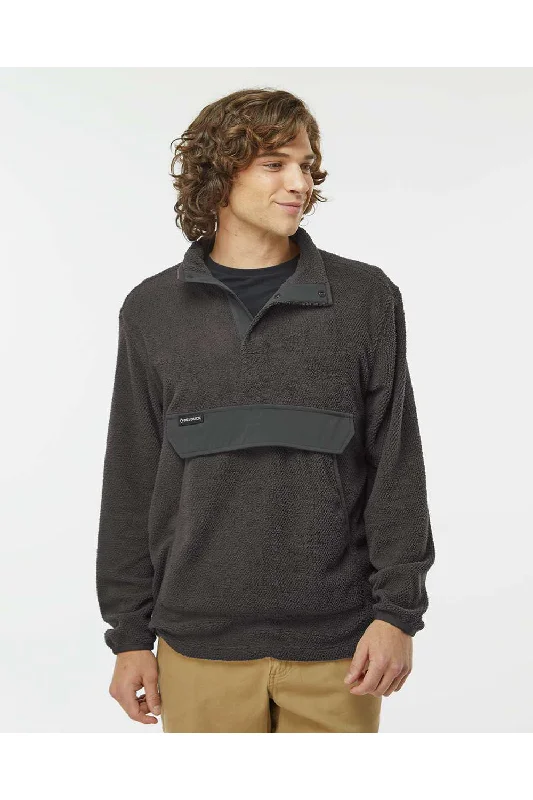 Dri Duck Mens Timber Mountain Anti Static Fleece Sweatshirt w/ Pouch Pocket - Charcoal Grey