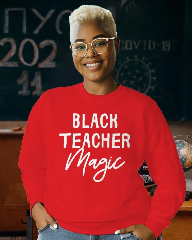 Black Teacher Magic Crewneck Sweatshirt