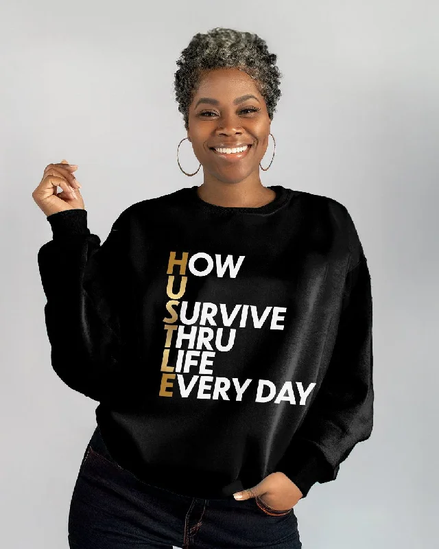 Hustle Hard Insiprational Crewneck Sweatshirt