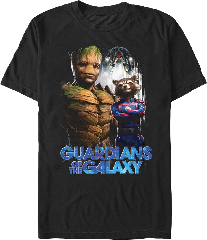 Groot Rocket Collage Guardians Of The Galaxy T-Shirt