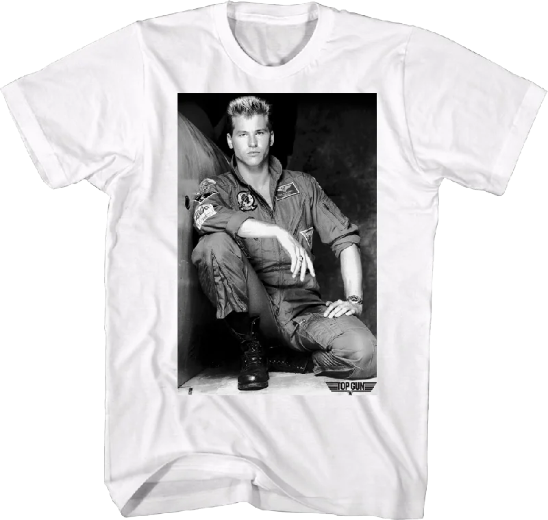 Black and White Iceman Top Gun T-Shirt