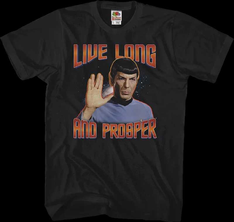 Black Live Long and Prosper Star Trek T-Shirt