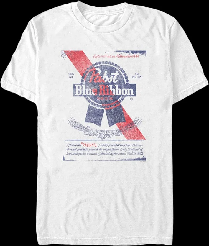 Beer Can Label Pabst Blue Ribbon T-Shirt