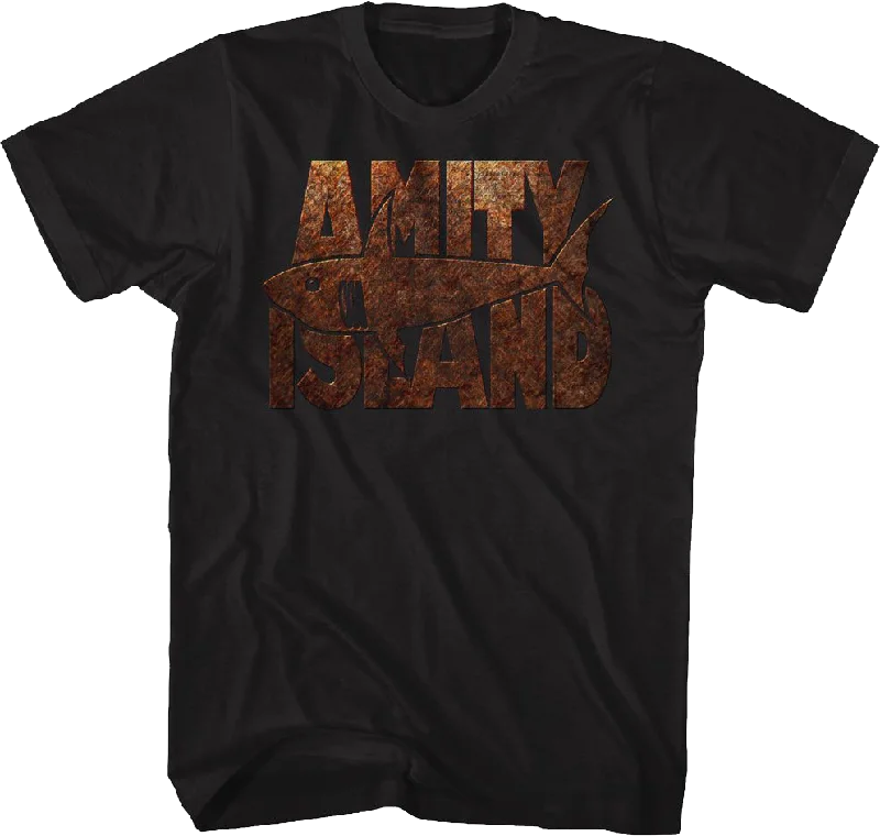 Amity Island Rusted Sign Jaws T-Shirt