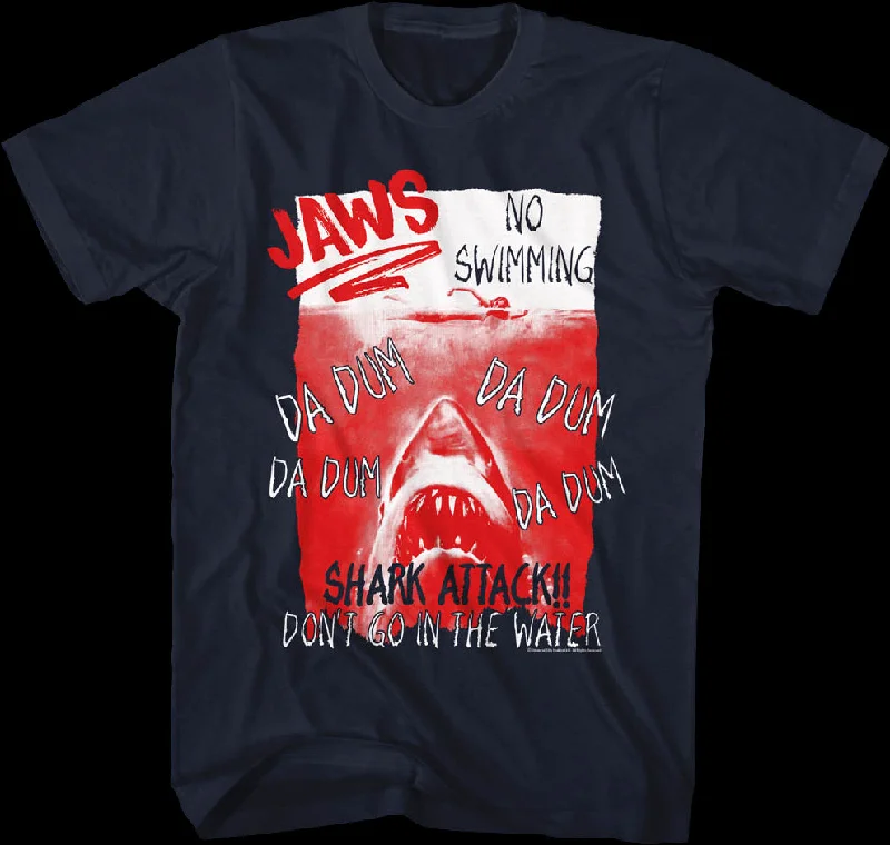 Shark Attack Poster Jaws T-Shirt