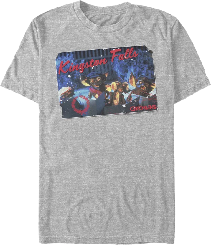 Kingston Falls Christmas Card Gremlins T-Shirt