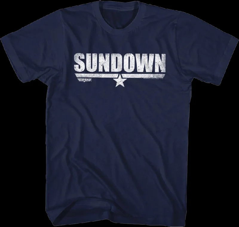 Distressed Sundown Top Gun T-Shirt