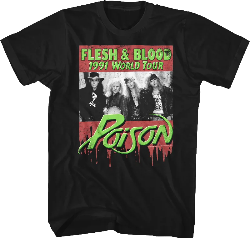 Flesh & Blood 1991 World Tour Poison T-Shirt