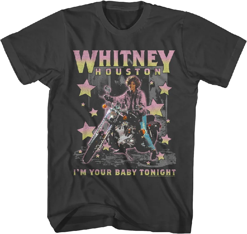 I'm Your Baby Tonight Stars & Motorcycle Whitney Houston T-Shirt