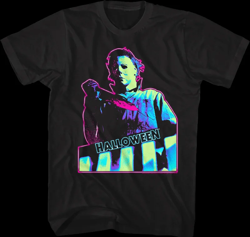 Neon The Shape Michael Myers Halloween T-Shirt