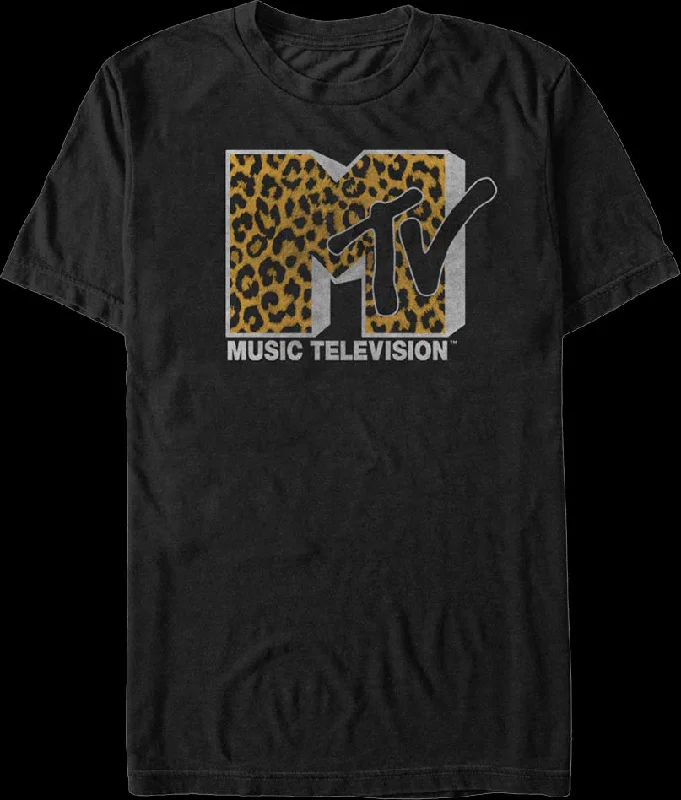 Cheetah Print Logo MTV Shirt