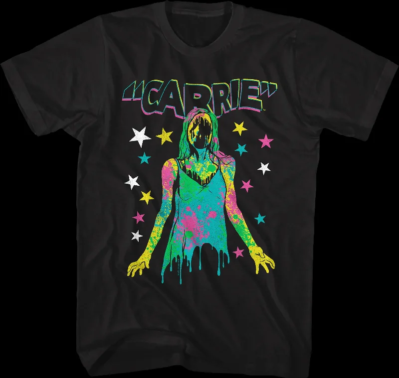 Neon Blood Splattered Prom Queen Carrie T-Shirt