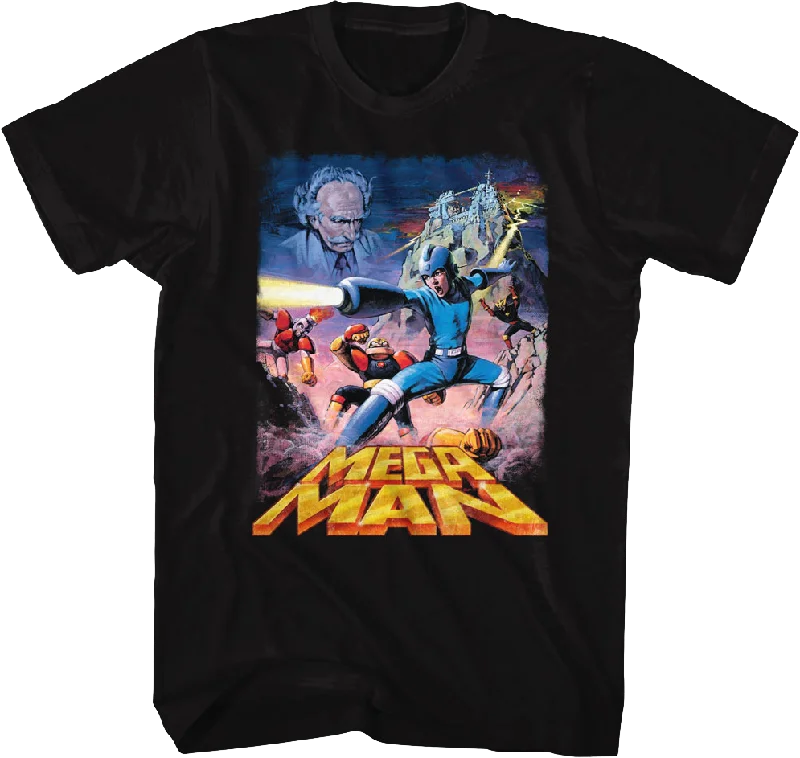 Collage Poster Mega Man T-Shirt