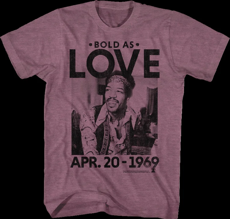 Bold As Love Jimi Hendrix T-Shirt