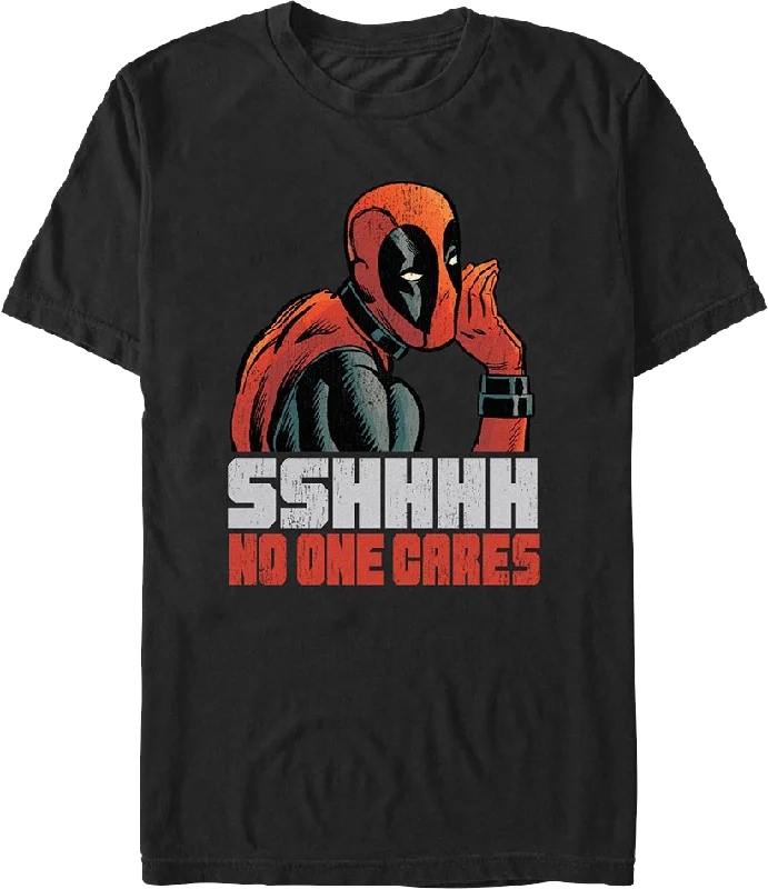 Deadpool Sshhhh No One Cares Marvel Comics T-Shirt