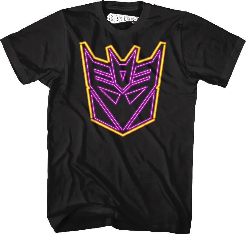 Neon Decepticons Logo Transformers T-Shirt