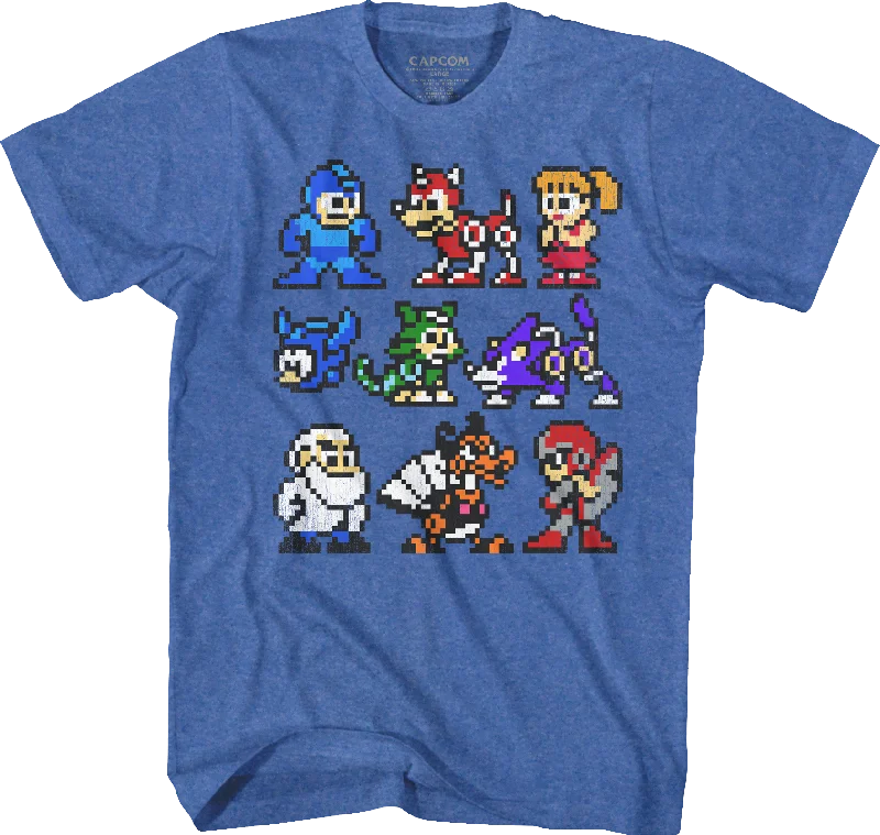 8-Bit Cast Mega Man T-Shirt