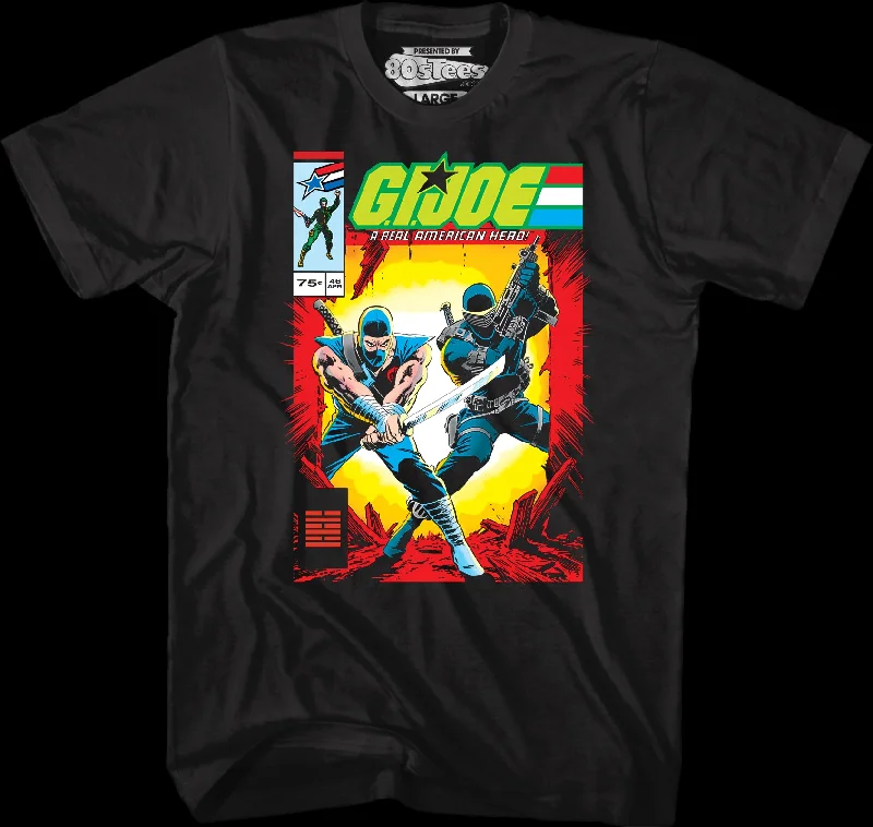 Storm Shadow And Snake Eyes Comic Book Cover GI Joe T-Shirt