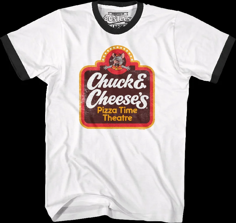 Classic Logo Chuck E. Cheese Ringer Shirt