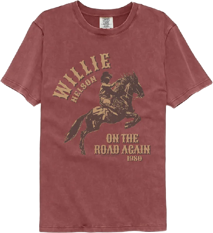 On The Road Again Willie Nelson Comfort Colors Brand T-Shirt