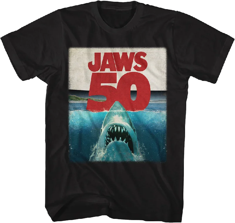 50th Anniversary Poster Jaws T-Shirt