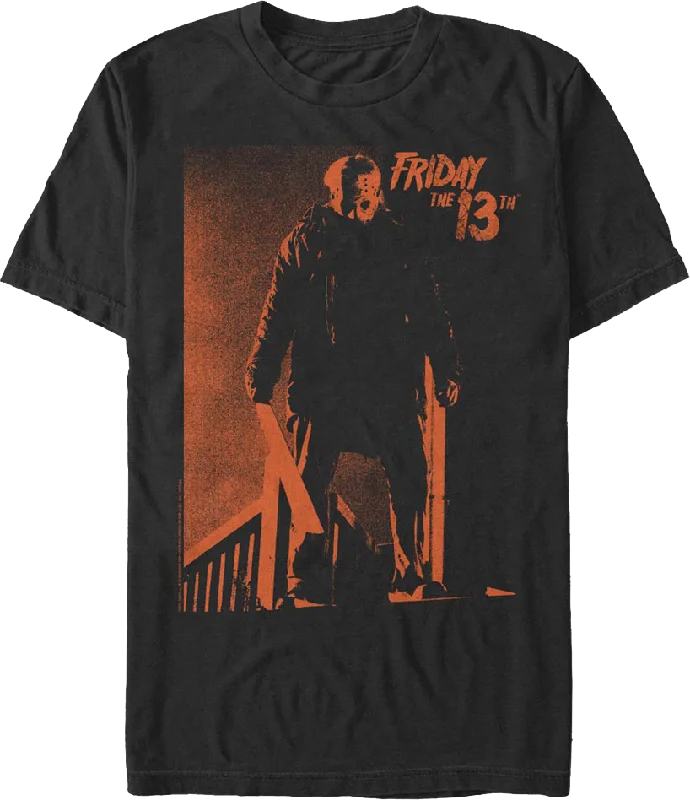 Orange Jason Voorhees Photo Friday The 13th T-Shirt