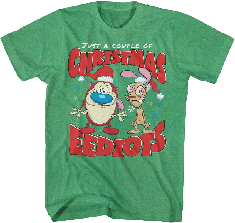 Just A Couple Of Christmas Eediots Ren And Stimpy T-Shirt