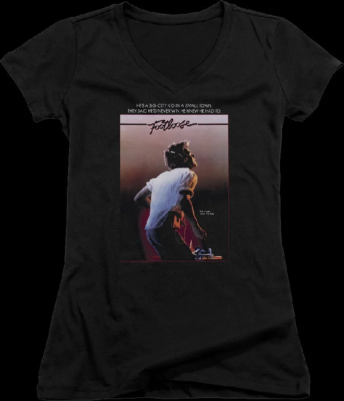 Ladies Footloose Poster V-Neck Shirt