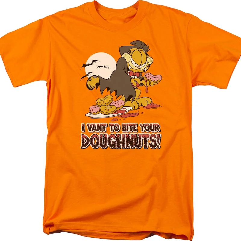 I Vant To Bite Your Doughnuts Garfield T-Shirt