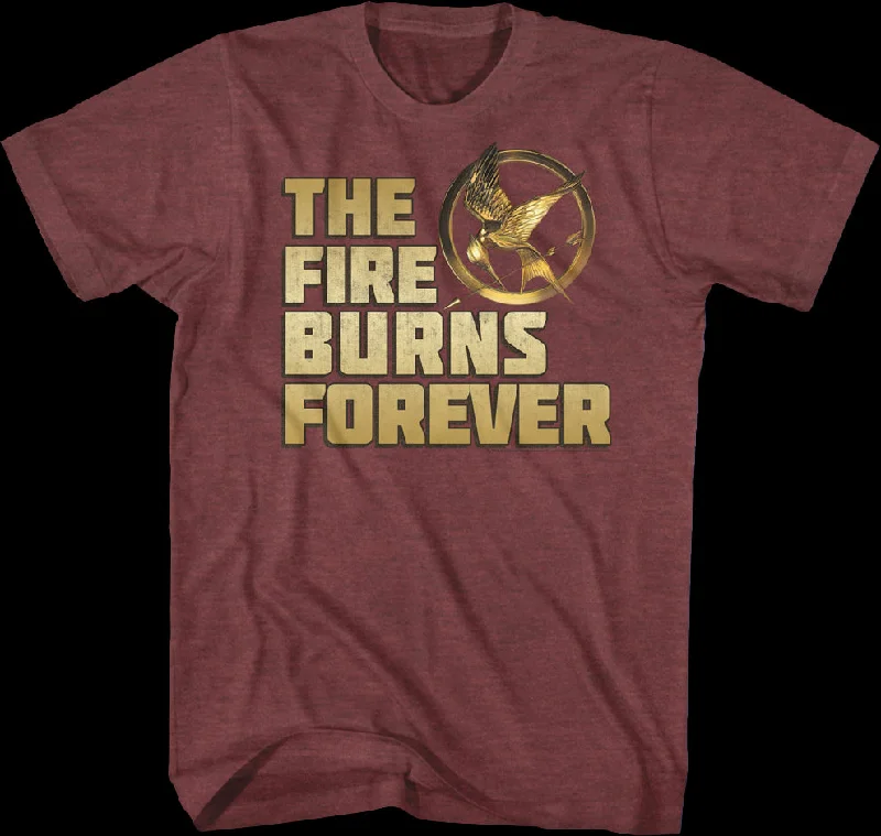 Mockingjay Fire Burns Forever Hunger Games T-Shirt