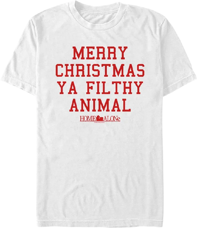 White Merry Christmas Ya Filthy Animal Home Alone T-Shirt