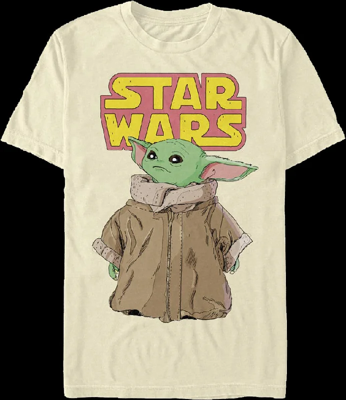 Retro Animated The Child The Mandalorian Star Wars T-Shirt