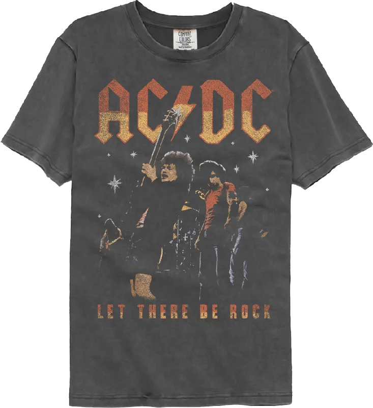 Front & Back Let There Be Rock ACDC Comfort Colors Brand T-Shirt