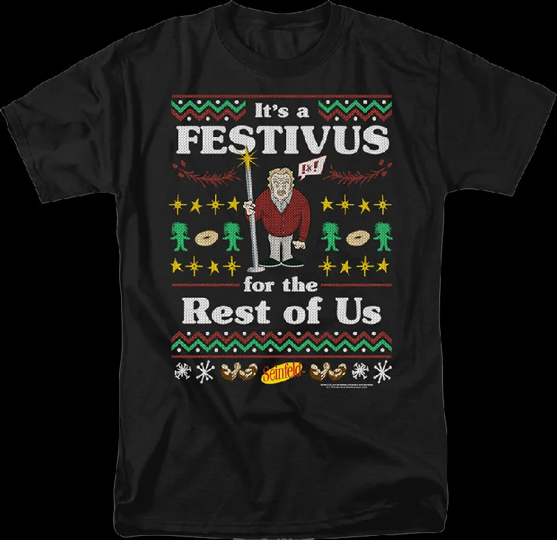 Faux Ugly Festivus Sweater Seinfeld T-Shirt