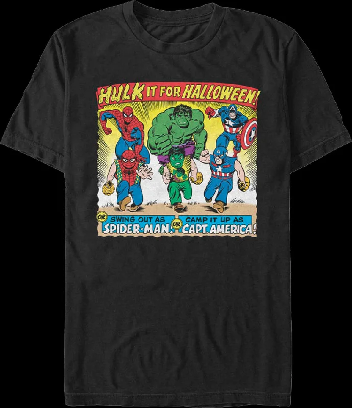 Vintage Avengers Halloween Costumes Ad Marvel Comics T-Shirt