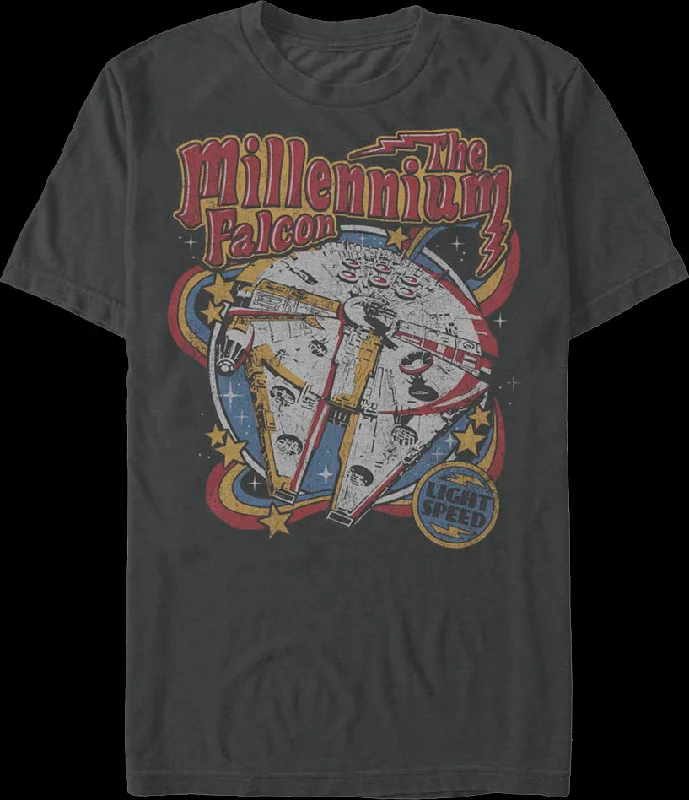 Millennium Falcon Light Speed Star Wars T-Shirt