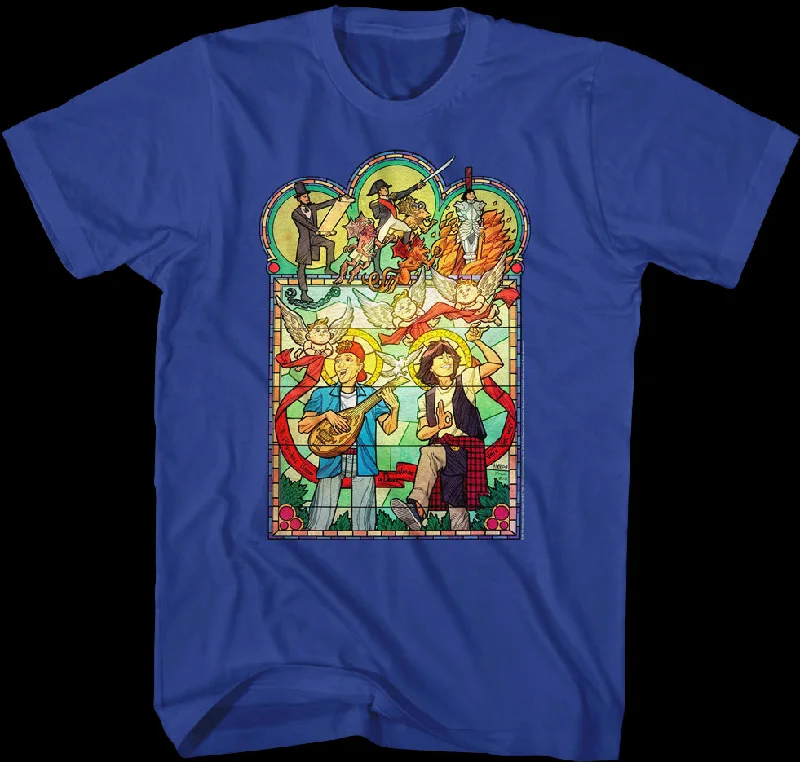 Stained Glass Bill and Ted's Excellent Adventure T-Shirt