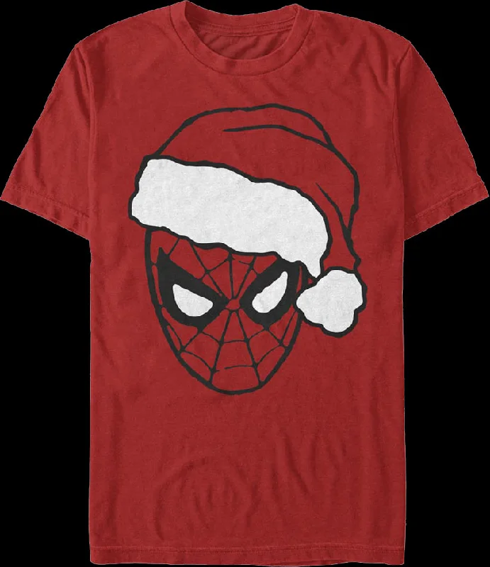 Spider-Man Santa Claus Hat Marvel Comics T-Shirt