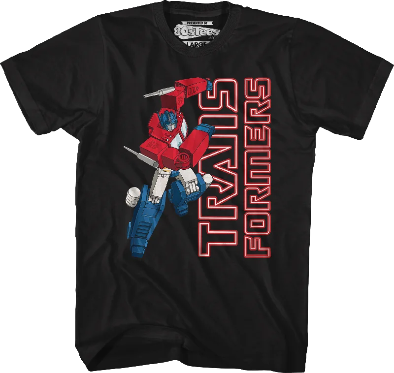 Optimus Prime Attack Pose Transformers T-Shirt