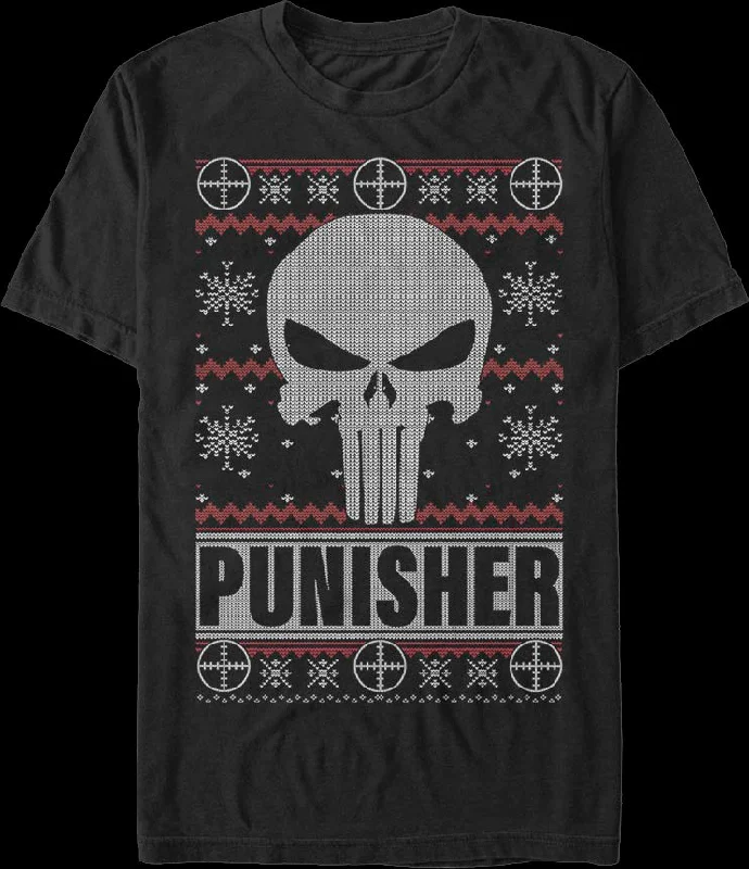 Punisher Ugly Faux Knit Marvel Comics T-Shirt