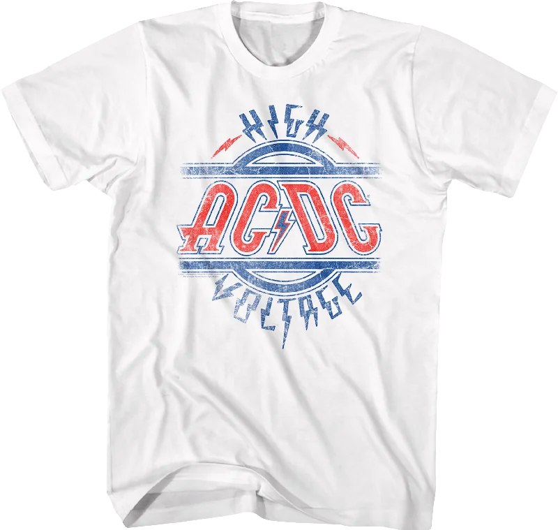 Distressed High Voltage ACDC Shirt