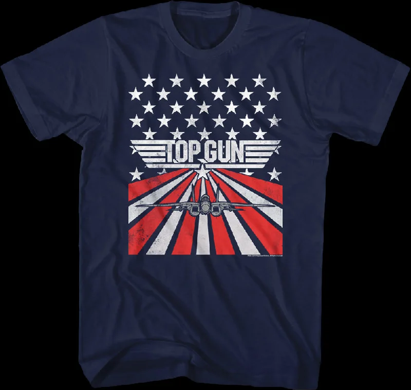 American Flag Top Gun T-Shirt