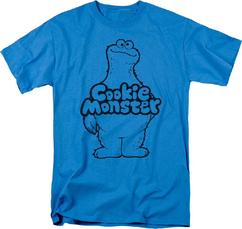 Cookie Monster Sketch Sesame Street T-Shirt