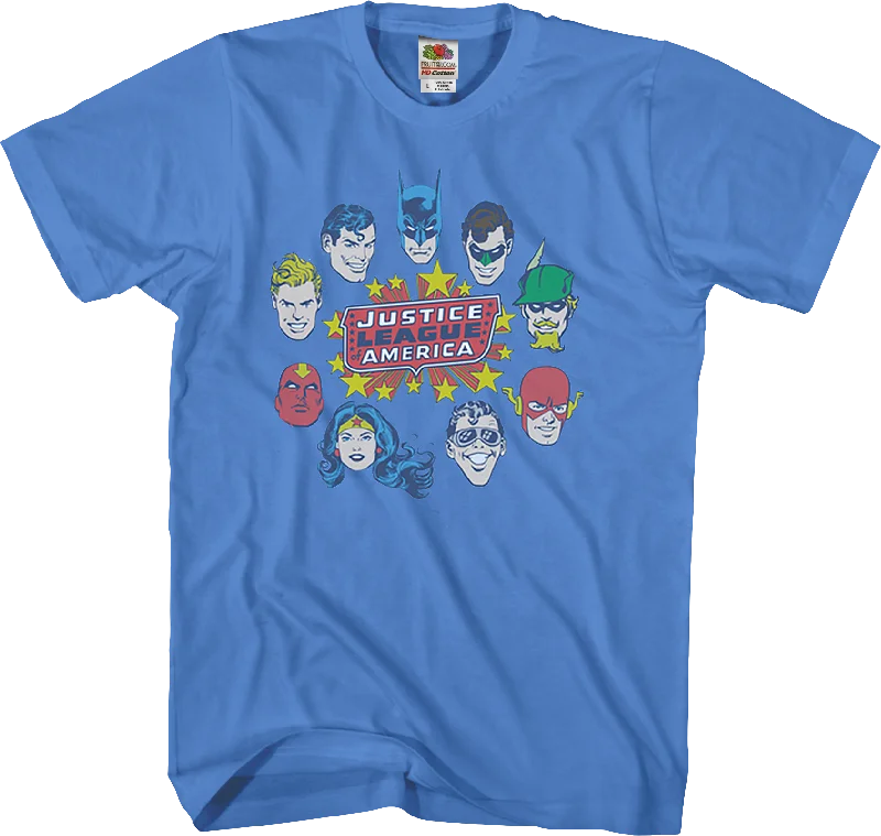 Faces Justice League T-Shirt