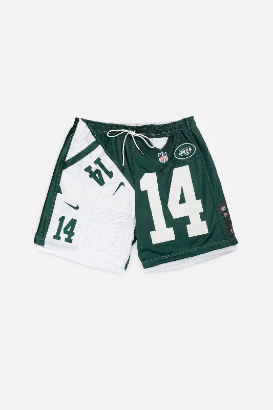 Unisex Rework NY Jets NFL Jersey Shorts - XL