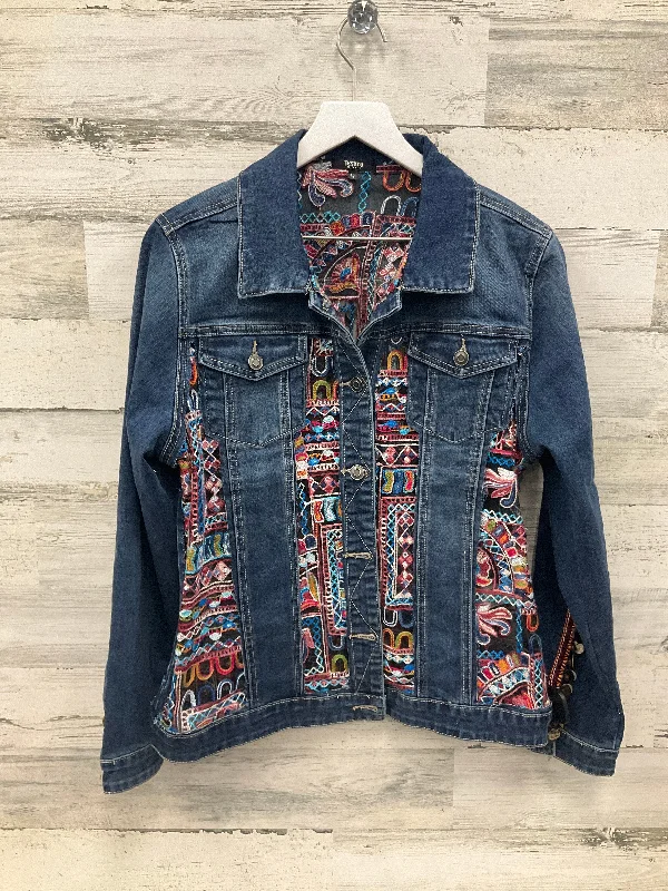 Jacket Denim By Clothes Mentor In Blue Denim, Size: L