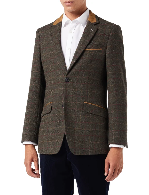 VITORI - GREEN TWEED CHECK JACKET